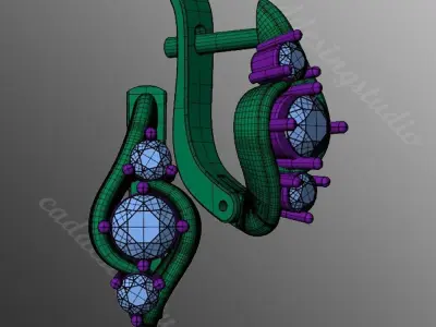 Earrings n9 3D print model 3D print model