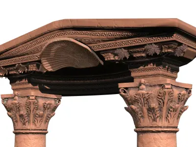 Corinthian Column Low-poly 3D model purchase