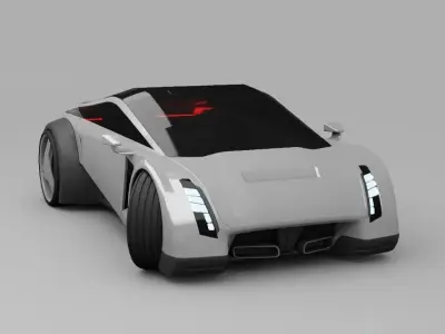 sci-fi car  3D model