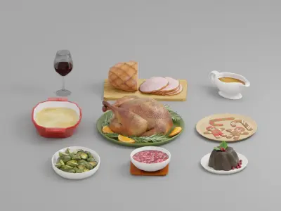 Christmas Pack 01 3D Model Collection