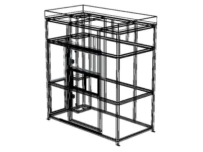 Portable Toll Booth Free 3D model