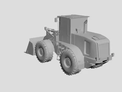 backhoe loader 3D model