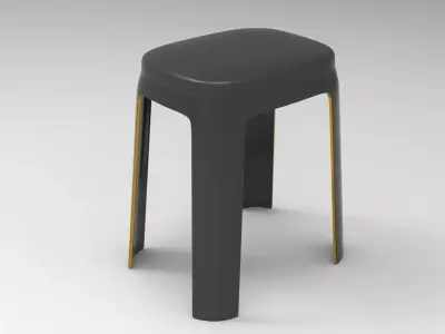 Piya Bar Stool Low-poly 3D model