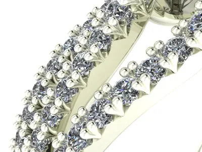 Diamond engagement ring solitaire Free 3D print model
