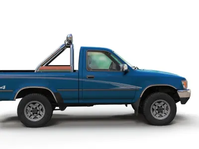 1995 Toyota Deluxe pickup Low-poly 3D model