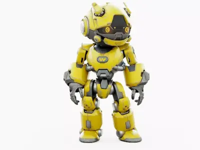 ROBO ZERO-J  Rigged for Unreal Engine - Unity - MIXAMO 3D model