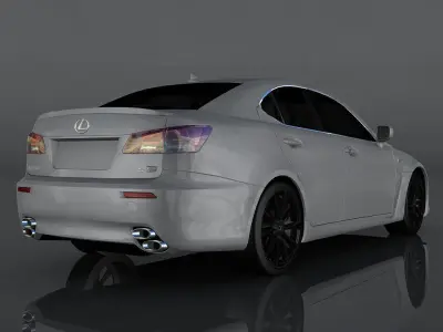 Lexus IS F Low-poly 3D model