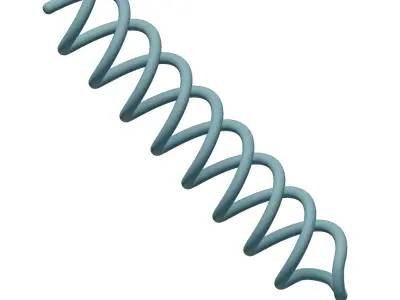 Plastic Spiral Lamp Filament Toy 3D model