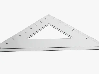 Ruler three-sided 02 3D model