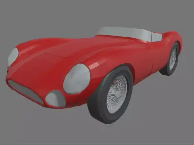 Low Poly Sport Classic Car 01 Low-poly 3D model