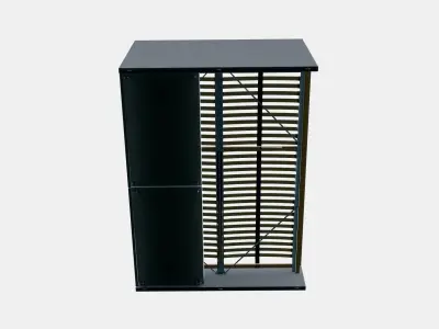 MALM Bed frame high w 2 storage boxes 22 Low-poly 3D model