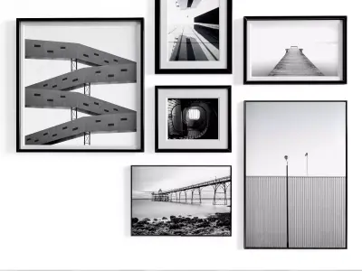 Minimal Photo Frame Set-15 Low-poly 3D model