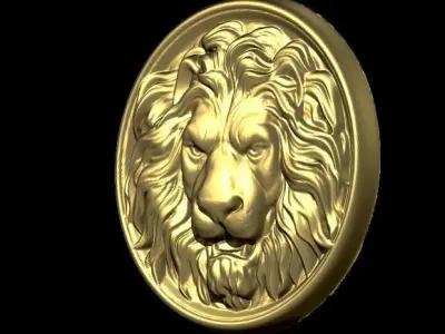 Lion Face 3D print model