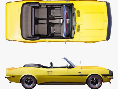 Chevrolet camaro Yenko 1968 convertible 3D model