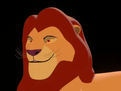 Mufasa Lion King Low-poly 3D model