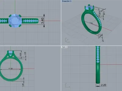 ring code  464 3D print model