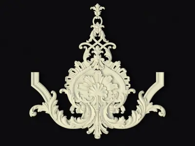 Central decor ornament for furniture 3D model 961