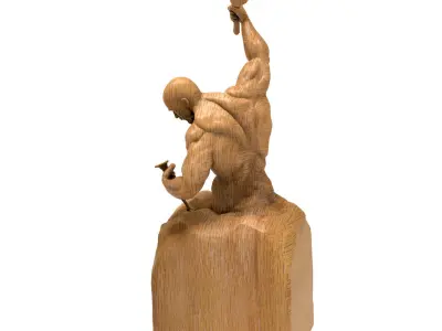 3D Model STL Sculpture bodybuilding 3D model