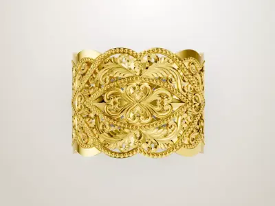 scrollwork bangle 3D print model