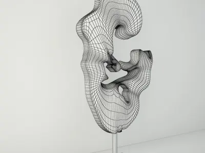 Teak Wood Table Top Decoration 3D model