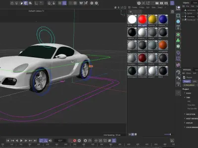 Porsche Cayman S 2011 Rig In Cinema 4d 3D model