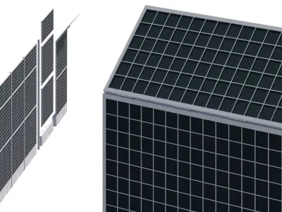 Road car Acoustic noise absorbing fence barrier 3D model