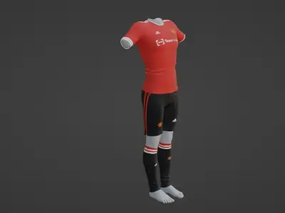 Manchester United Sportwear Low-poly 3D model