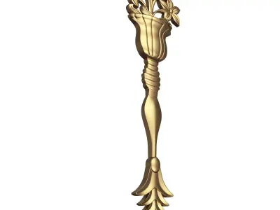 Carved Flower Decor 03 Low-poly 3D model