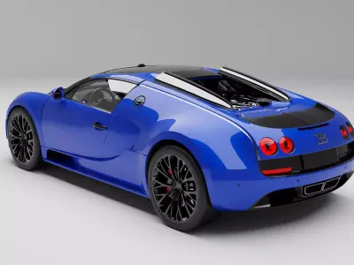 Bugatti veyron with interior 3D model