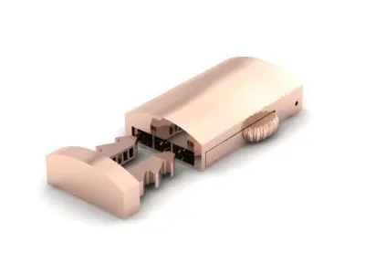 Lock bracelet or necklace clasp 3D print model  3D print model