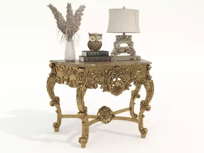Classic European Style Console Table 16 3D model