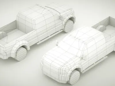 Generic Pickup v2 Low-poly 3D model