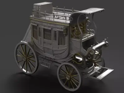 stage coach figure 3D model