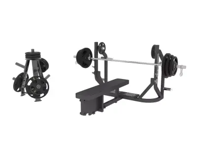 gym for the traning  Low-poly 3D model