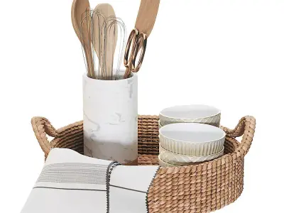 Decorative set for kitchen 3D model