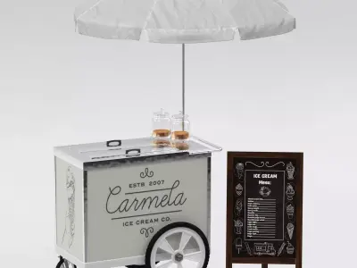 Food truck carmela Ice cream 2 3D model