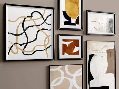 Minimal Photo Frame Set - 13 Low-poly 3D model