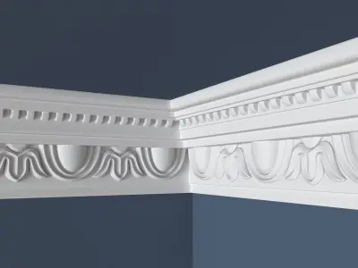 Decorative Crown Molding 3D model 6