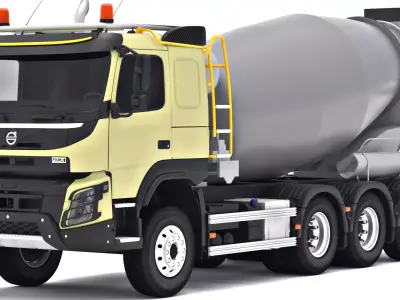 Volvo FMX Tridem Mixer Truck 8x4 3D model