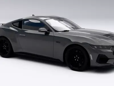 Ford Mustang GT 2024 Low-poly 3D model