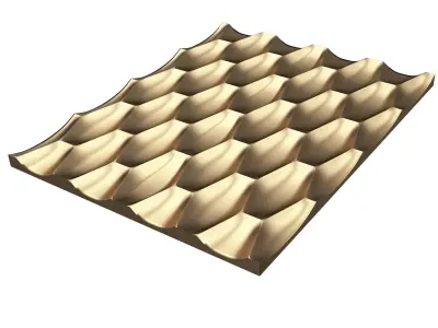 3D Wall Panel 02 Low-poly 3D model