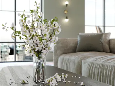 Modern Livingroom interior scene 3d model  Corona renderer - C4D 3D model