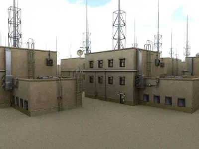 Futuristic Building  Free low-poly 3D model