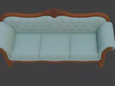 Cartoon Sofa Set 3D model buy