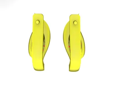 Elegant Curved Pave Gemstone Earrings for Women 5810 3D print model