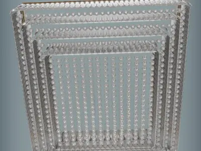 Crystal Square Ceiling Chandelier 3D model