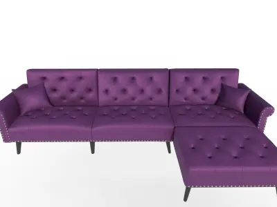 Velvet sofa Low-poly 3D model