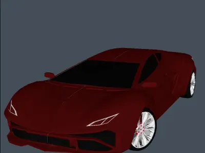 Avtomobil dizayni  Low-poly 3D model