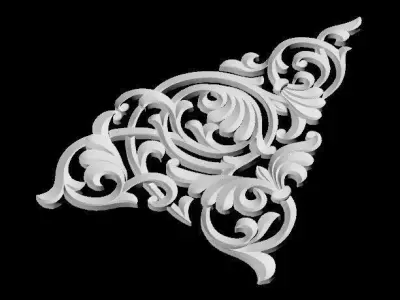 Central decor ornament for furniture 3D model 571
