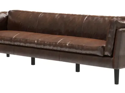 Restoration Hardware Sorensen Leather Sofa 3D model